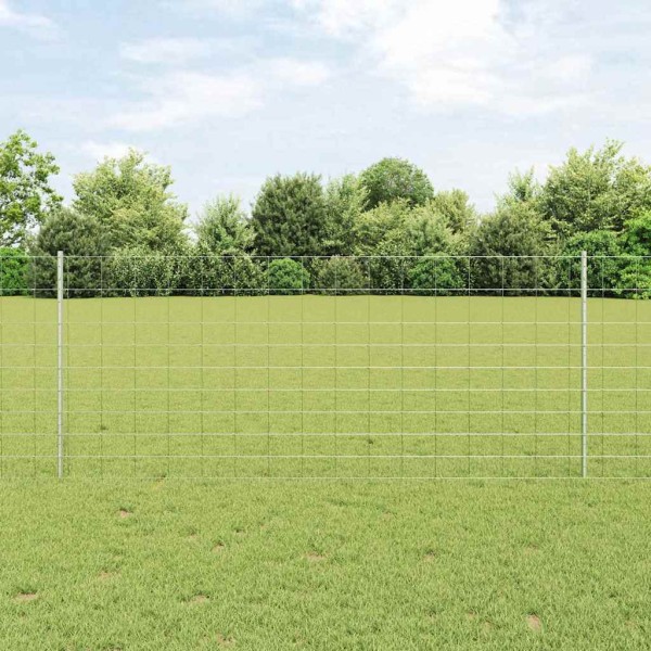 Fence with poles Silver