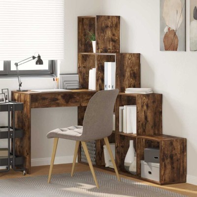 Corner desk with shelf and...
