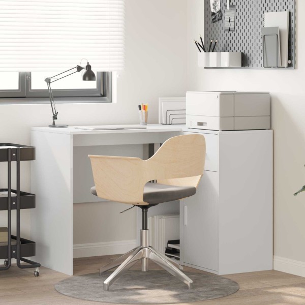 Corner desk with drawers White 102 x 88 x 75 cm