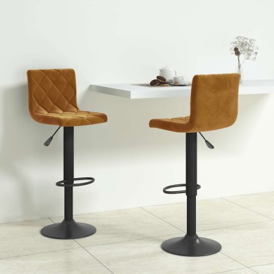 Bar stools, 2 pcs., brown,...