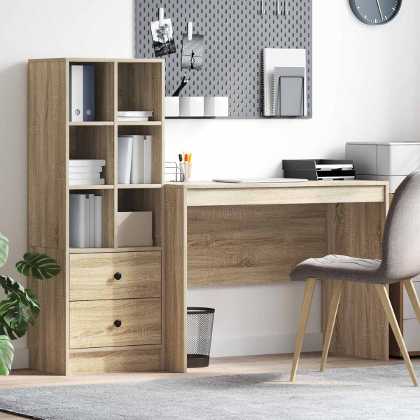 Table with drawers 2 pcs Sonoma oak