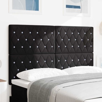 Headboard Black 160 cm Velvet