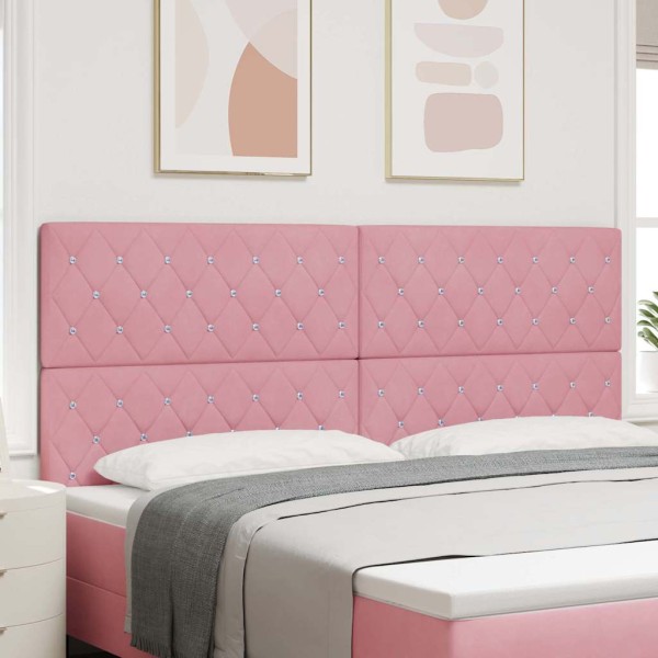 Headboard Pink 200 cm Velvet