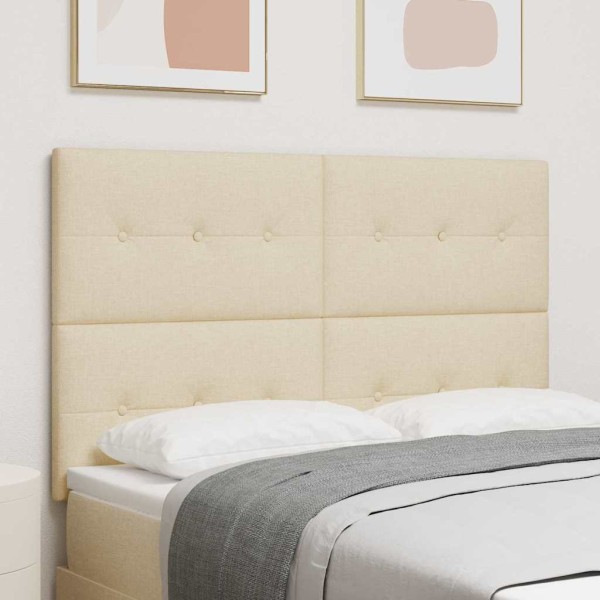 Height adjustable backrest Cream 144 cm fabric
