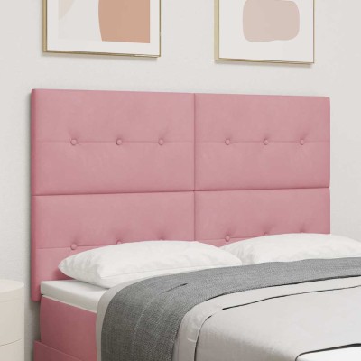 Headboard Pink 144 cm Velvet