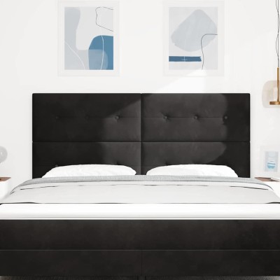 Headboard Black 180 cm Velvet