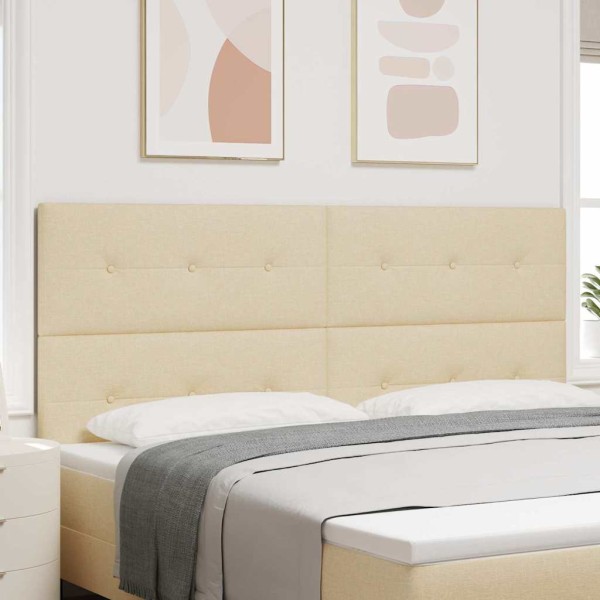 Height adjustable backrest Cream 200 cm fabric