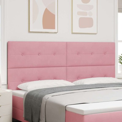 Headboard Pink 200 cm Velvet