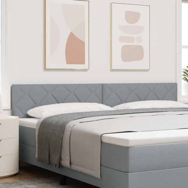 LED headboard Light gray fabric 200 cm