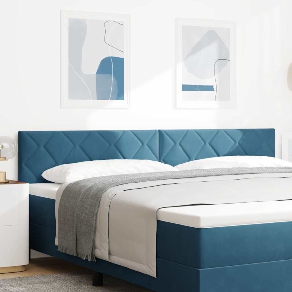 LED headboard Dark blue 200 cm Velvet