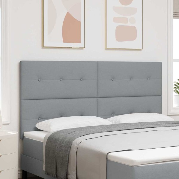 LED headboard with LED strips Light gray fabric 180 cm