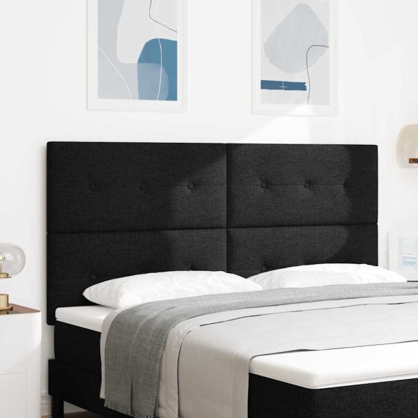 LED headboard with LED strips Black fabric 180 cm