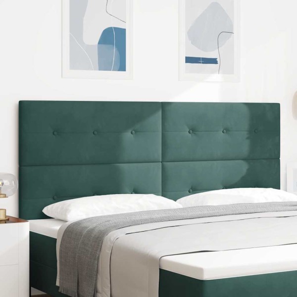 LED headboard with LED strips Green 200 cm Velvet