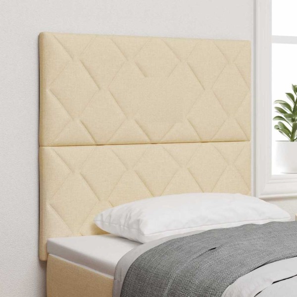 LED headboard Cream 100 cm fabric