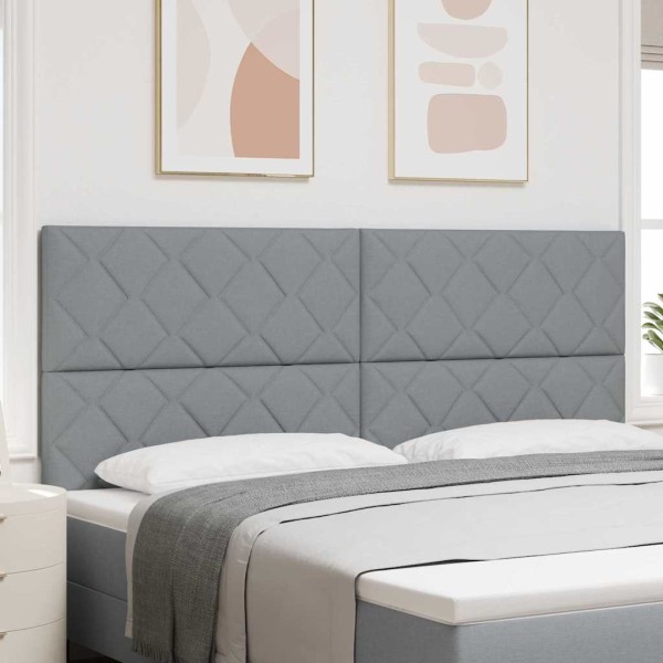 LED headboard Light gray fabric 200 cm