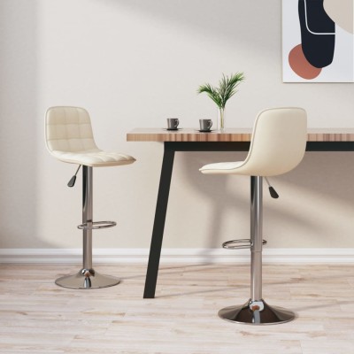 Bar stools, 2 pcs., cream...
