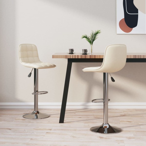 Bar stools, 2 pcs., cream color, fabric