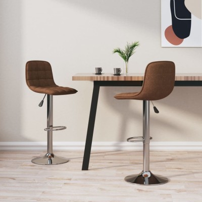 Bar stools, 2 pcs., brown...