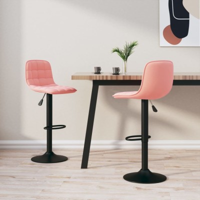 Bar stools, 2 pcs., pink,...