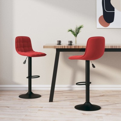 Bar stools, 2 pcs., red...