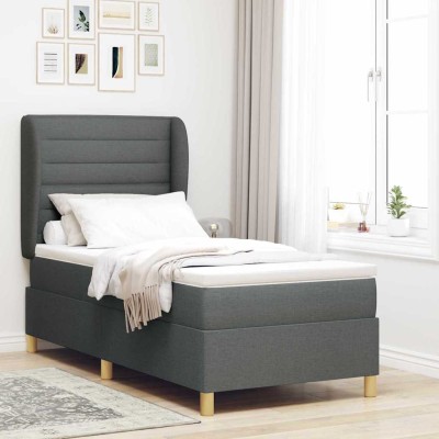 Bed with spring mattress...