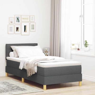 LED Mattress Bed Dark gray...