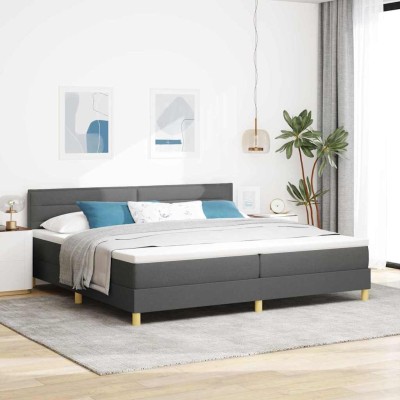 LED Mattress Bed Dark gray...