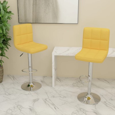 Bar stools, 2 pcs., mustard...
