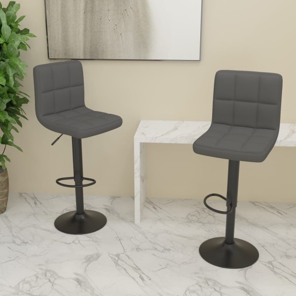 Bar stools, 2 pcs., dark gray color, fabric