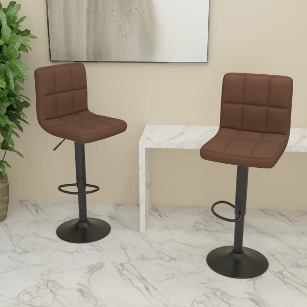 Bar stools, 2 pcs., brown color, fabric