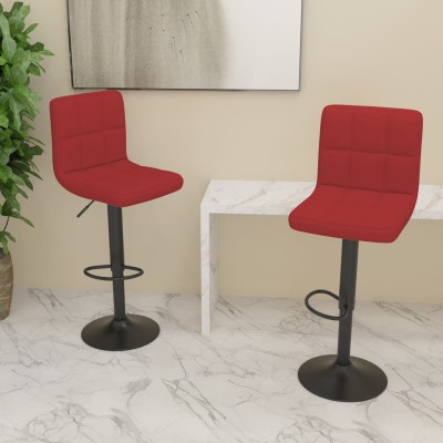 Bar stools, 2 pcs., red...