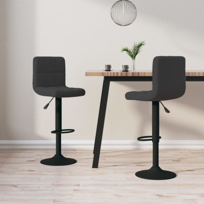 Bar stools, 2 pcs., black,...
