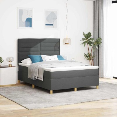 LED Mattress Bed Dark gray...