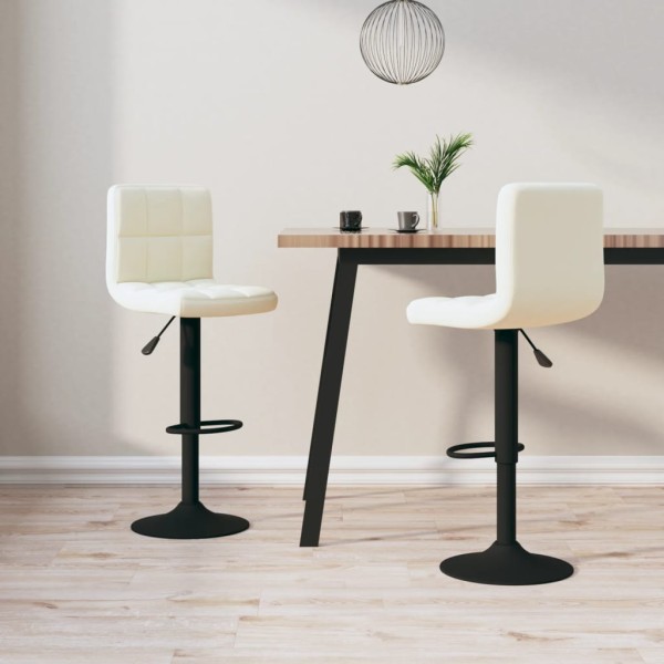 Bar stools, 2 pcs., cream color, velvet