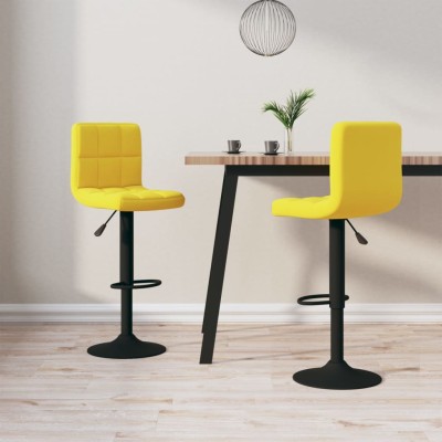 Bar stools, 2 pcs., mustard...