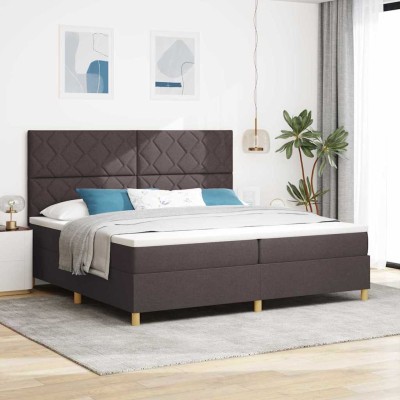 LED Mattress Bed Dark brown...