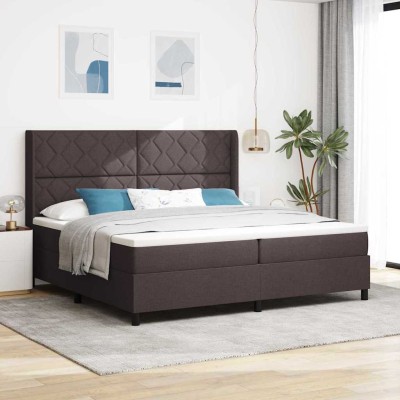 LED Mattress Bed Dark brown...