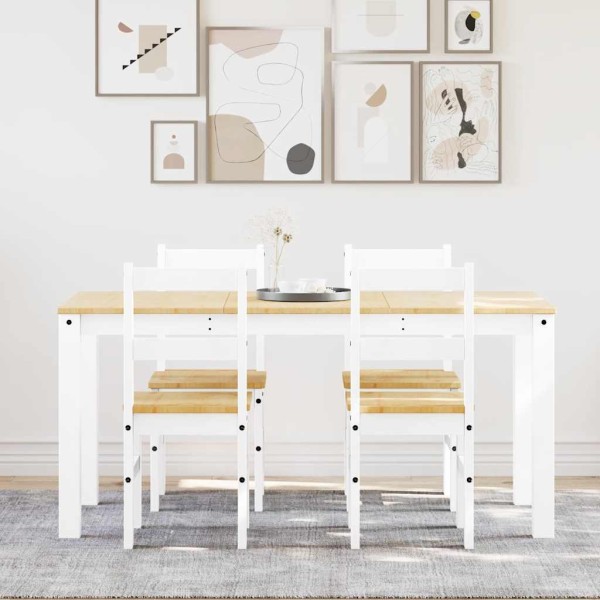Dining set PANAMA, 5 pieces, solid white pine