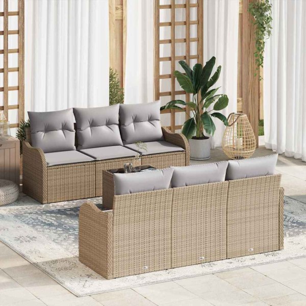 Garden Sofa Set Sand 55 x 55 x 37 cm polyrattan
