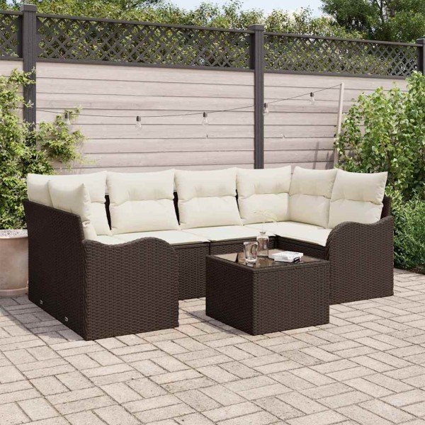 Sodo Sofų Rinkinys Ruda 55 x 55 x 37 cm poliratanas