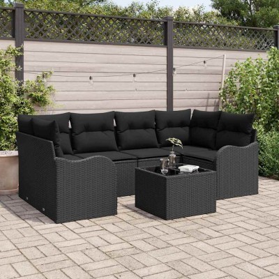 Garden Sofa Set Black 55 x...
