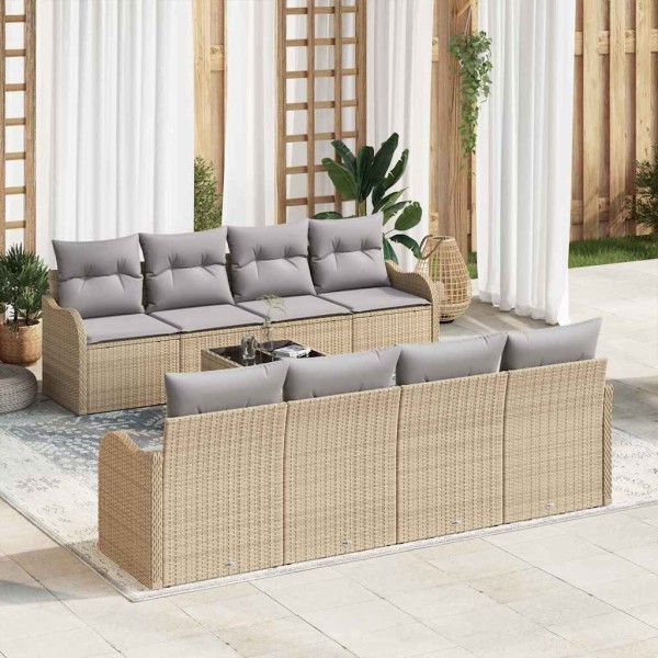 Garden Sofa Set Sand 55 x 55 x 37 cm polyrattan