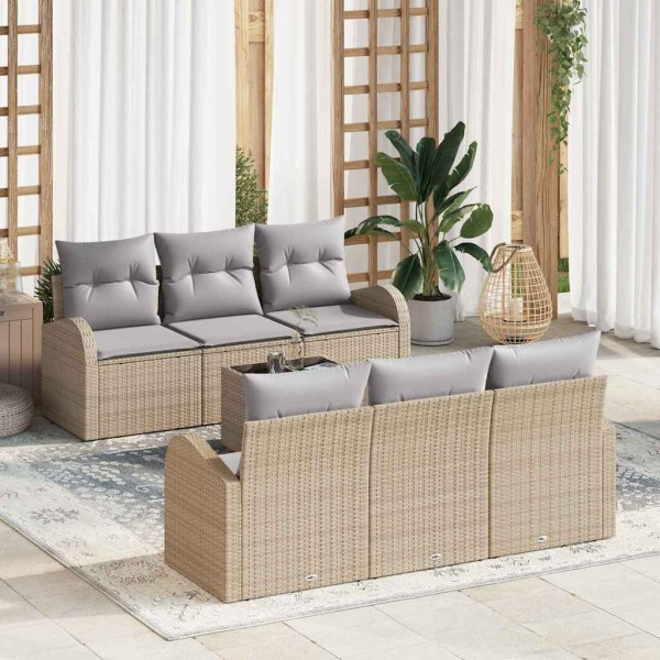Garden Sofa Set Sand 55 x 55 x 37 cm polyrattan