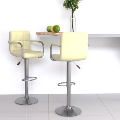 Bar stools, 2 pcs., cream...