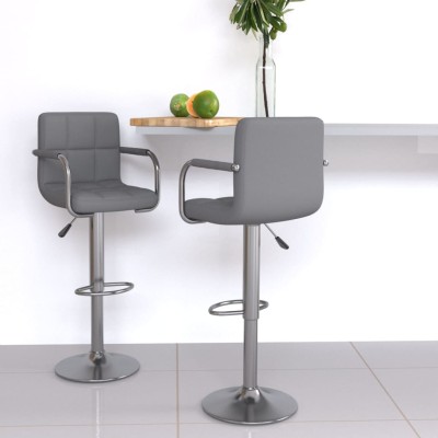 Bar stools, 2 pcs., gray...