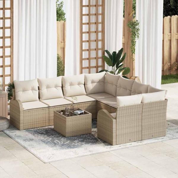 Garden Sofa Set Sand 55 x 55 x 37 cm polyrattan