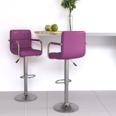 Bar stools, 2 pcs., purple...
