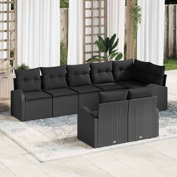 Garden sofa set 8 pcs polyrattan