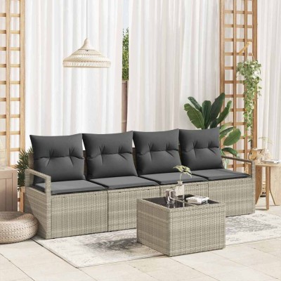 Sofa set 5 pcs Light gray...
