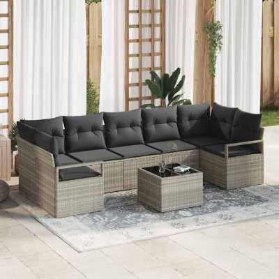 Sofa set 8 pcs. Light gray...